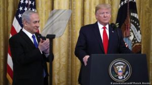 Presidente de Estados Unidos, Donald Trump (d), y el primer ministro de Israel, Benjamin Netanyahu (i). Foto: DW