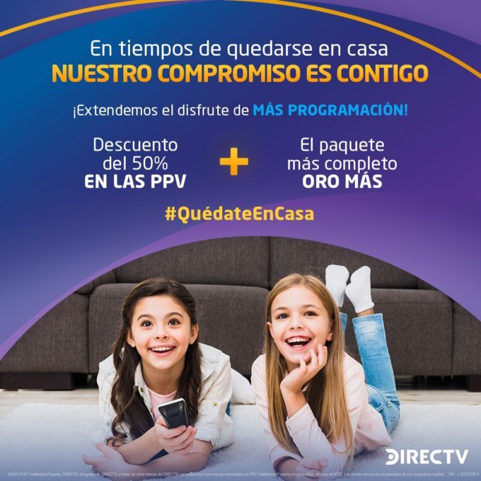 Directv ofrece señales abiertas mientras duren las cuarentenas por la pandemia del COVID-19