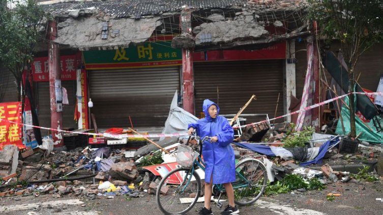 Daños en Sichuan. Foto: Twitter