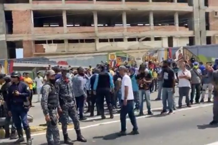 Protesta de trabajadores. Foto: Twitter