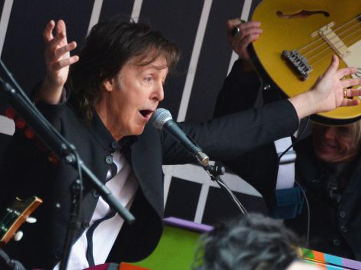 Paul McCartney presentó su nuevo disco en Gran Bretaña. (AFP)