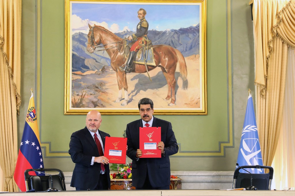 Karim Khan y CPI Nicolás Maduro