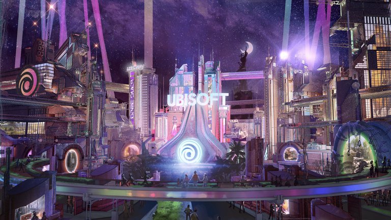 Primer arte conceptual del parque de atracciones de Ubisoft. Foto: Ubisoft