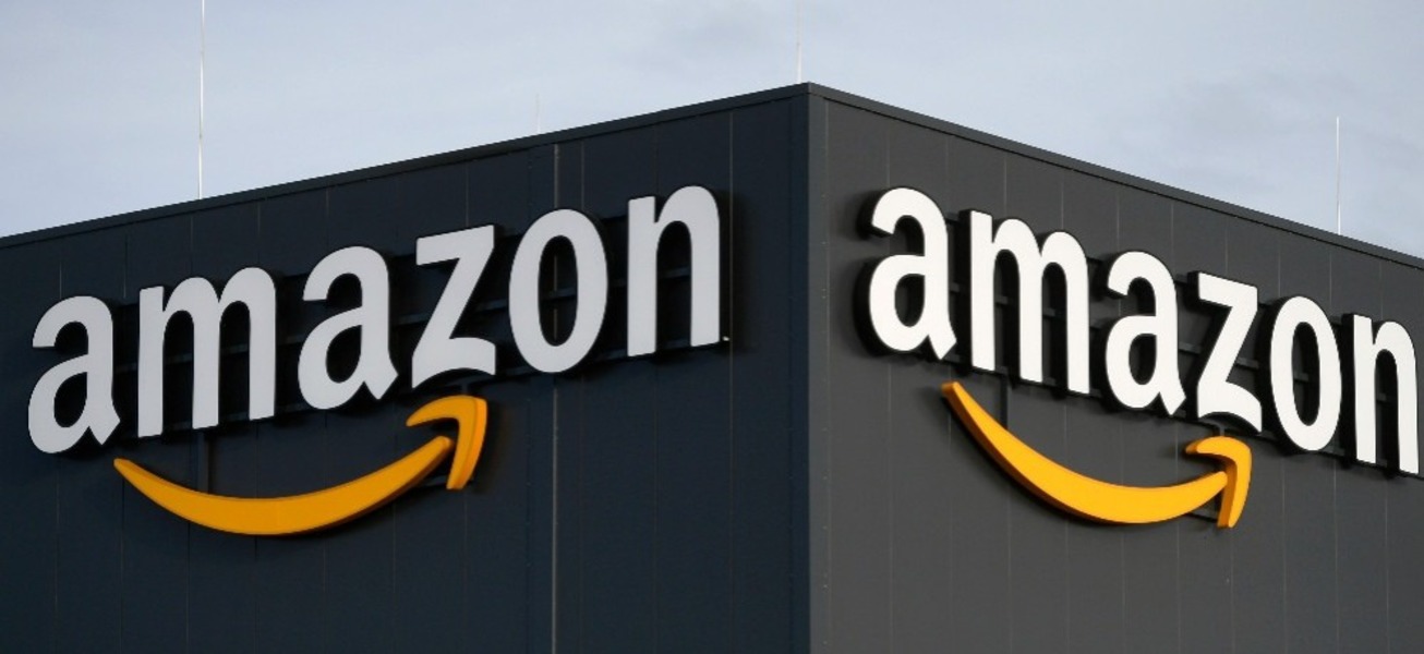 Letrero sede Amazon. Foto: AFP