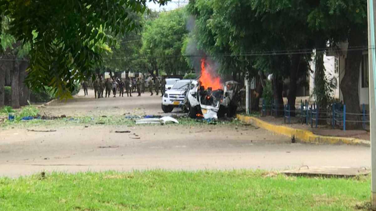 Ataque en el aeropuerto de Cúcuta, Colombia. Foto: Twitter