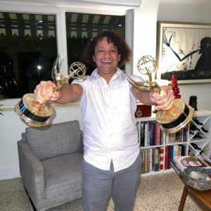 Alexis Sánchez con sus premios Emmy. Foto: Instagram