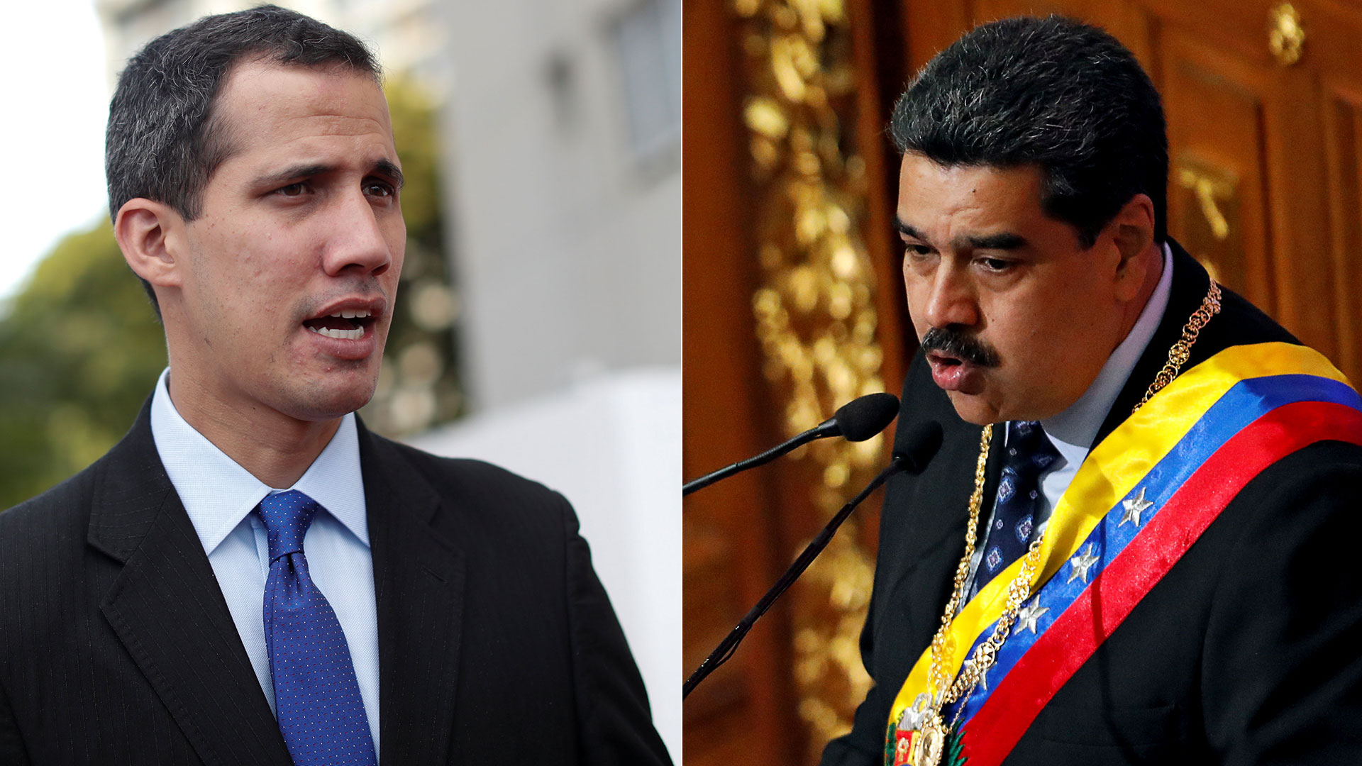Juan Guaidó y Nicolás Maduro