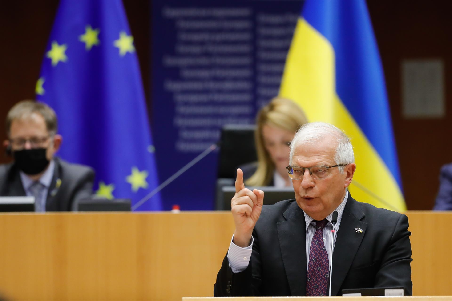Josep Borrell desde el Parlamento Europeo. Foto: EFE