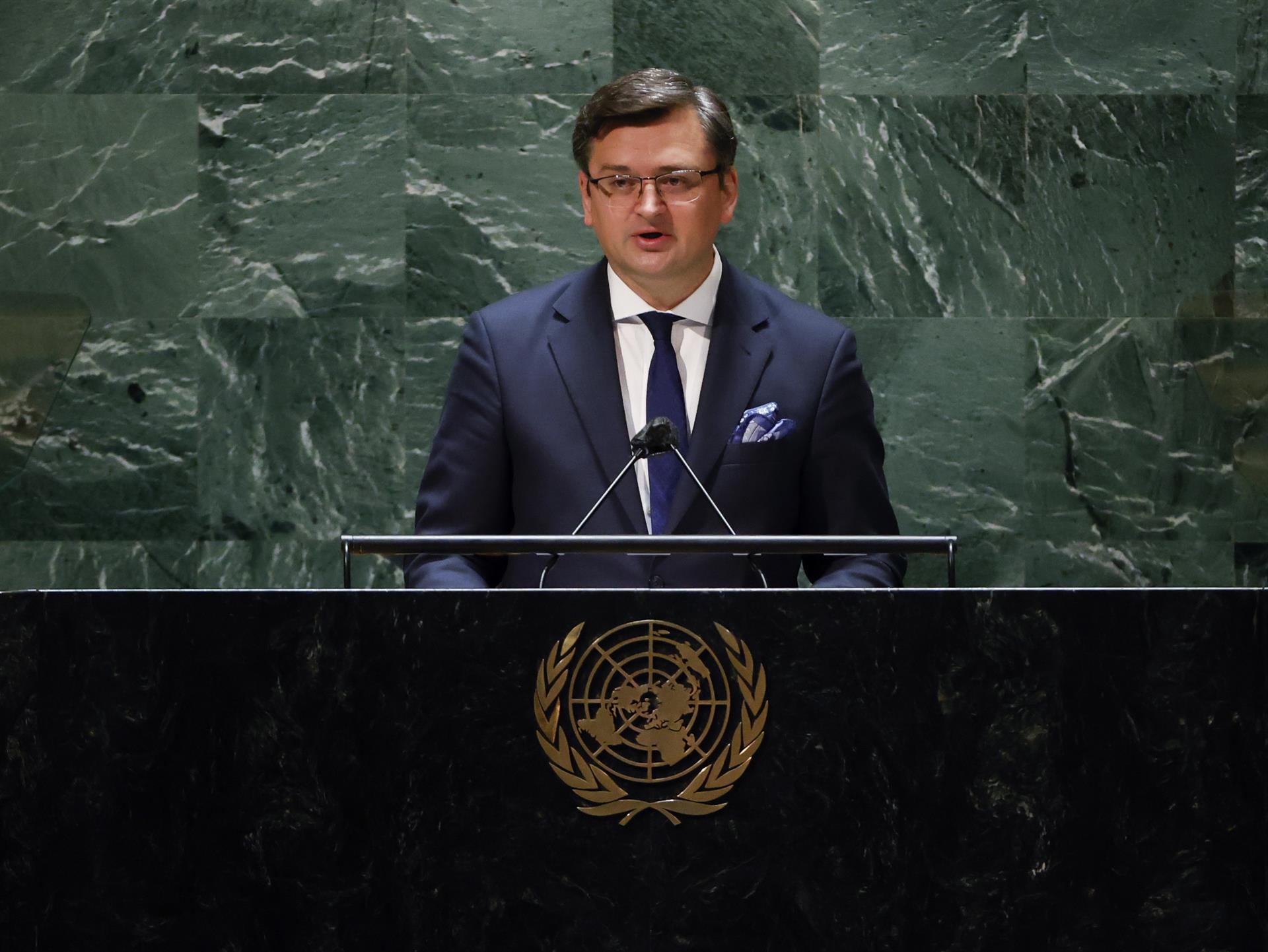 Ministro de Asuntos Exteriores ucraniano, Dmytro Kuleba. Foto: EFE/JASON SZENES