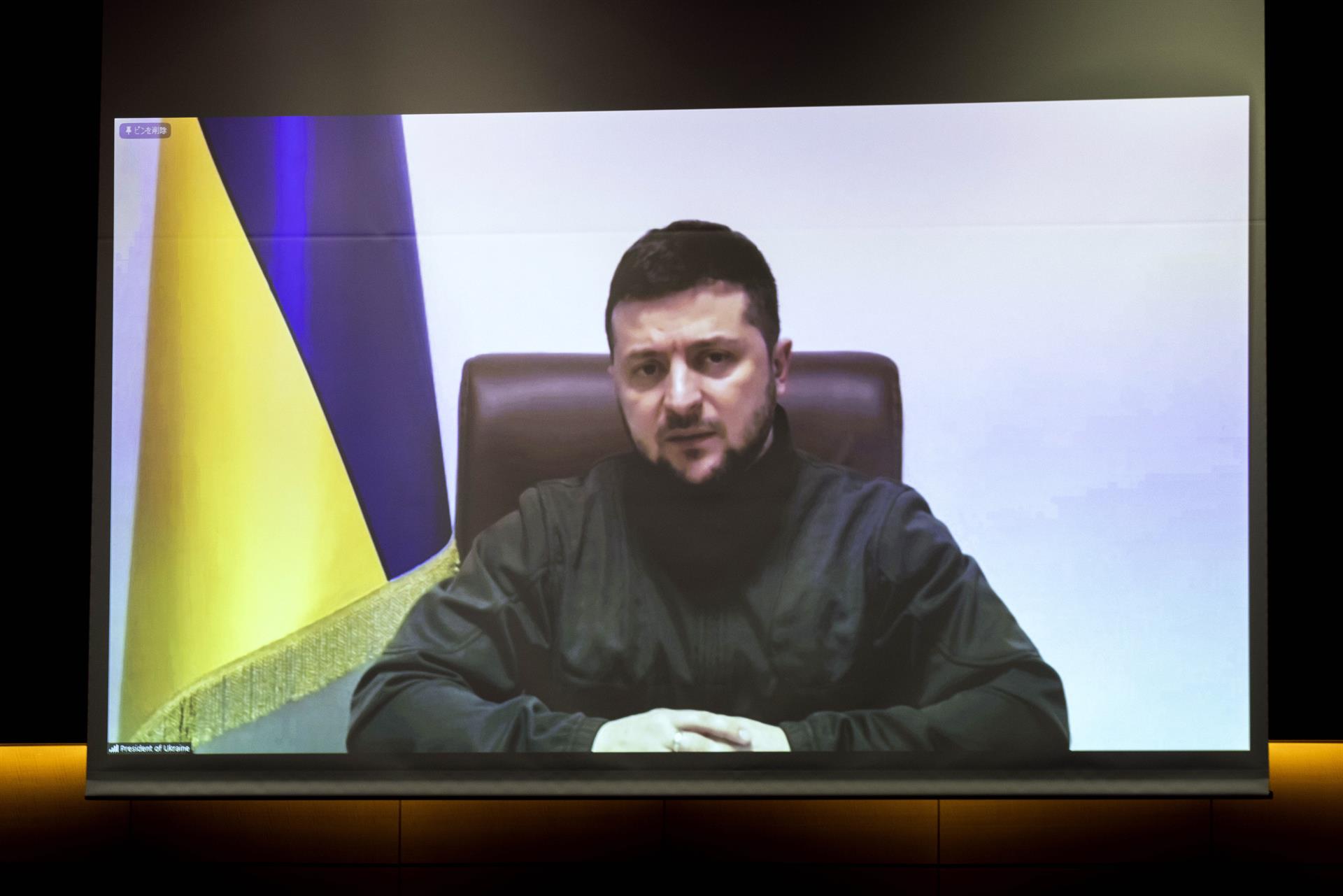 Presidente de Ucrania, Volodímir Zelensi. Foto: EFE/EPA/BEHROUZ MEHRI / POOL