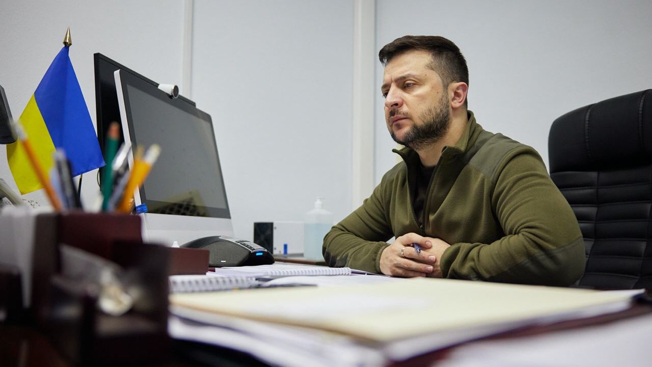 Presidente de Ucrania, Volodimir Zelenski. Foto: Twitter Volodimir Zelenski (@ZelenskyyUa).