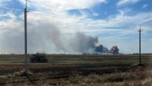 Incendio en Crimea. Foto EFE