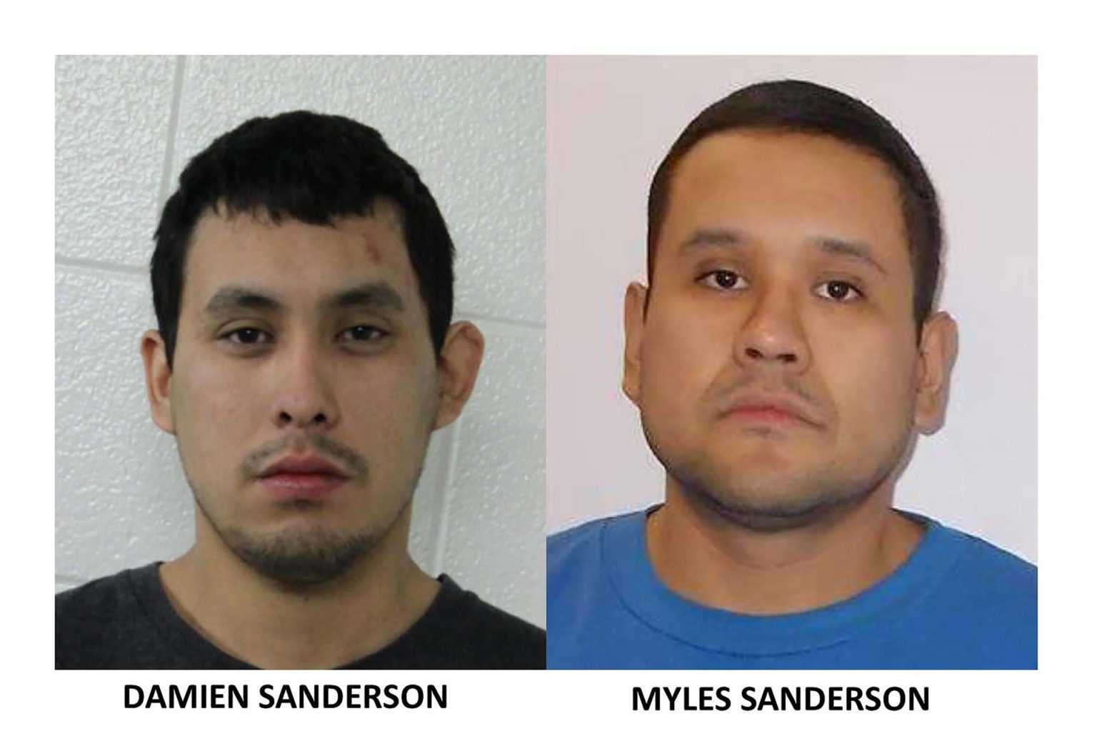 Una foto combinada proporcionada por la Real Policía Montada de Canadá que muestra a los sospechosos Damien Sanderson. Foto: EFE