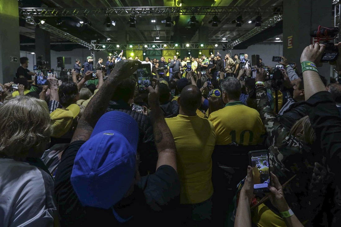 Mitin de campaña de Bolsonaro. Foto EFE