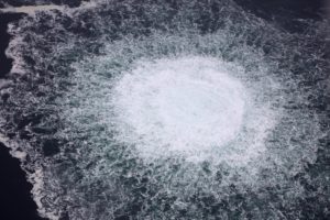 Fuga de gas en Nord Stream. Foto EFE