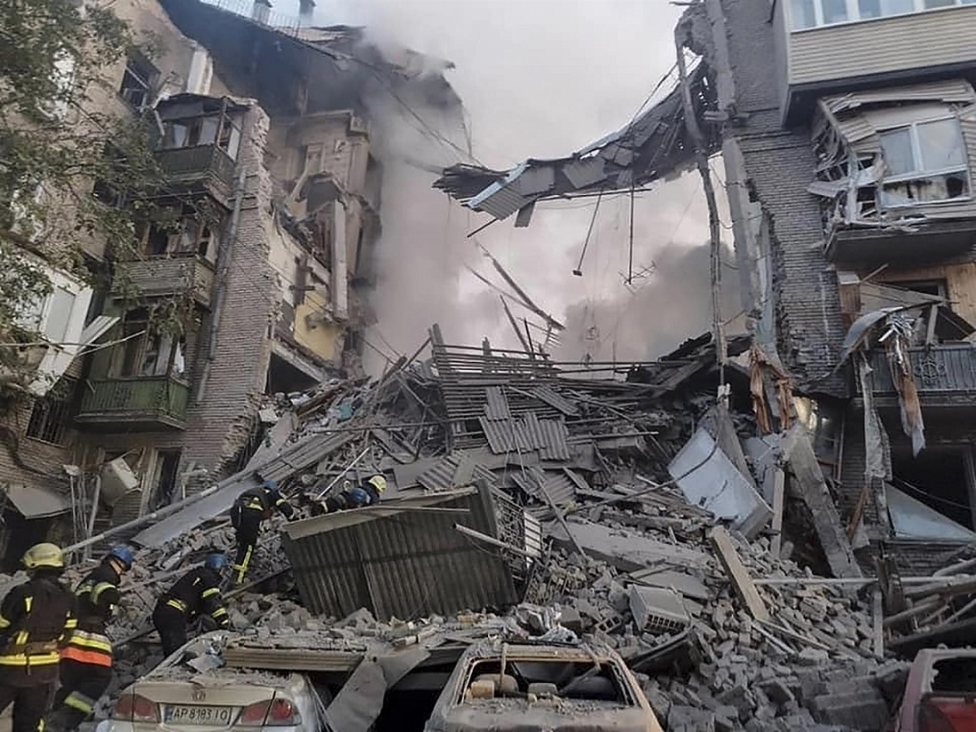 Edificios residenciales en Zaporiyia, Ucrania. Foto EFE
