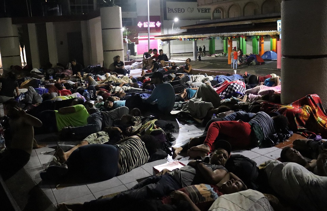 Migrantes venezolanos en México. Foto EFE