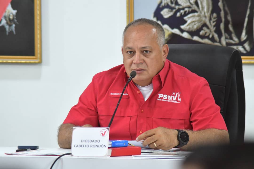 Primer vicepresidente del Partido Socialista Unido de Venezuela (PSUV), Diosdado Cabello. Foto: Twitter PSUV.