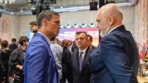 El presidente de España, Pedro Sánchez, durante el congreso del Partido Socialista Europeo (PSE). Foto: Twitter Pedro Sánchez Castejón (@sanchezcastejon).