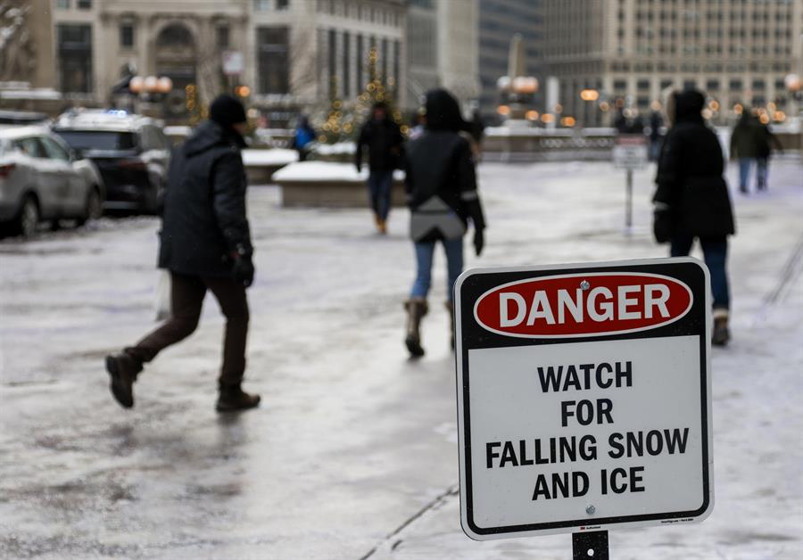 Tormenta invernal en Estados Unidos. Foto EFE