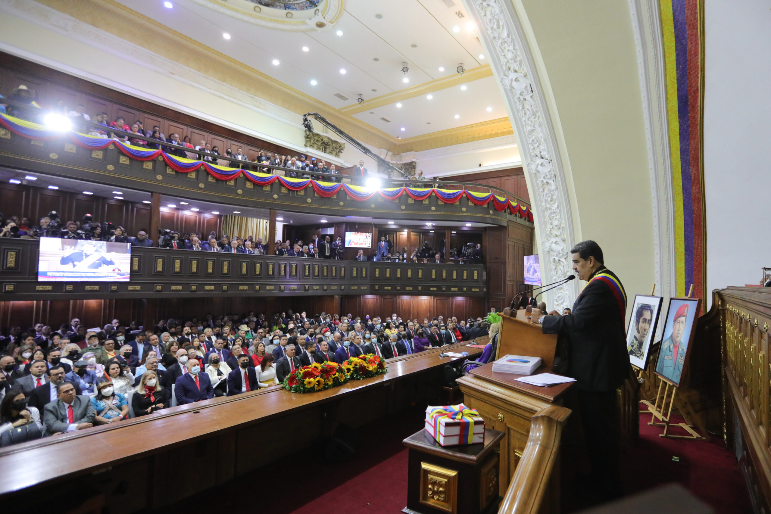 Nicolás Maduro durante su memoria y cuenta en la AN electa en 2020. Foto: Twitter Prensa Presidencial.