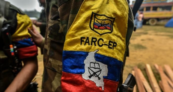 Símbolo de las antiguas FARC-EP, guerrilla de Colombia. Foto: AFP