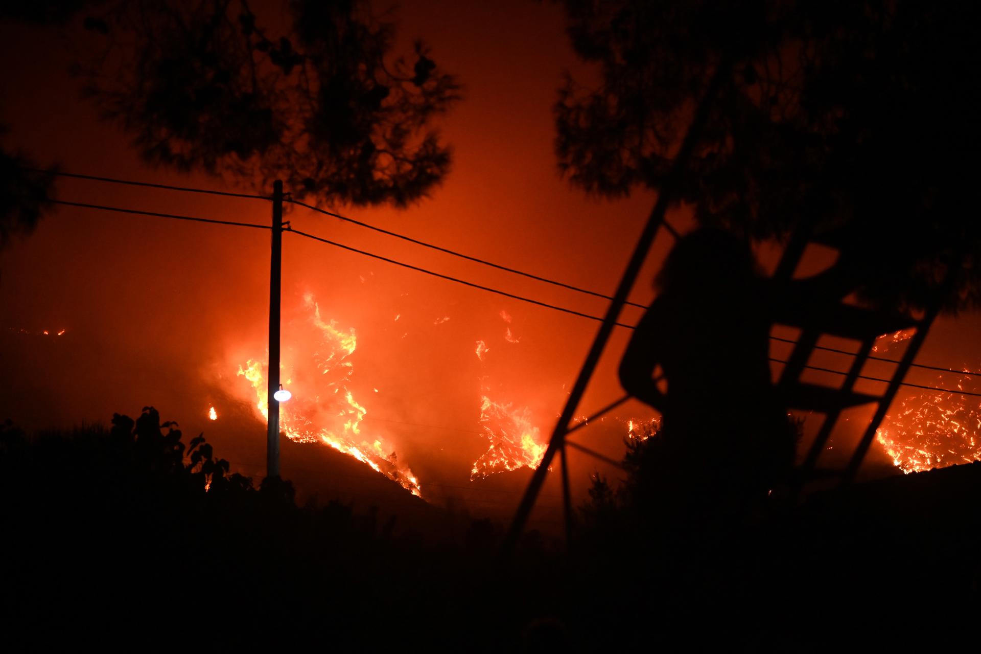 Incendio en Grecia. Foto: EFE