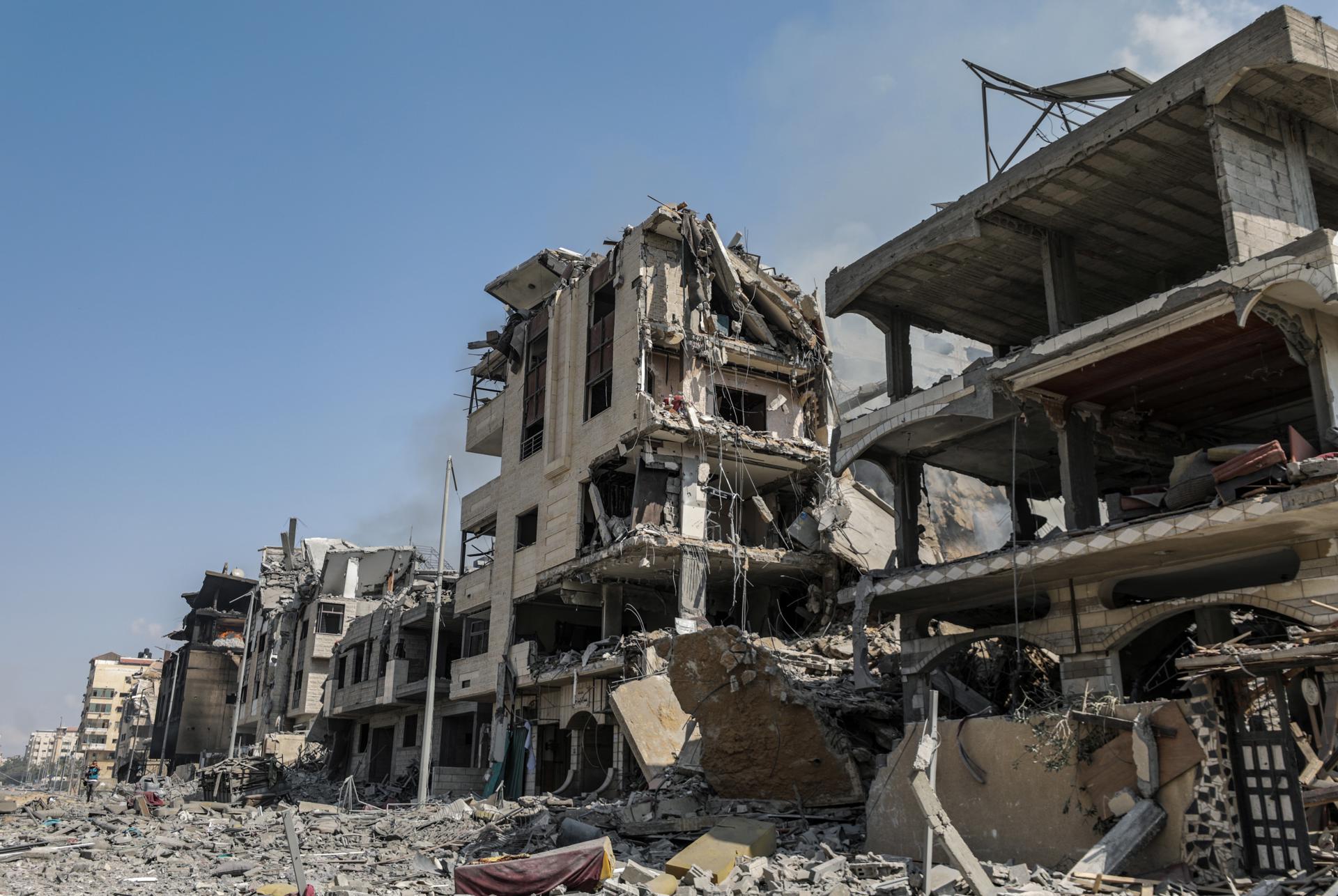 Bombardeos en la Franja de Gaza contra zonas controladas por el grupo terrorista Hamás. Foto: EFE