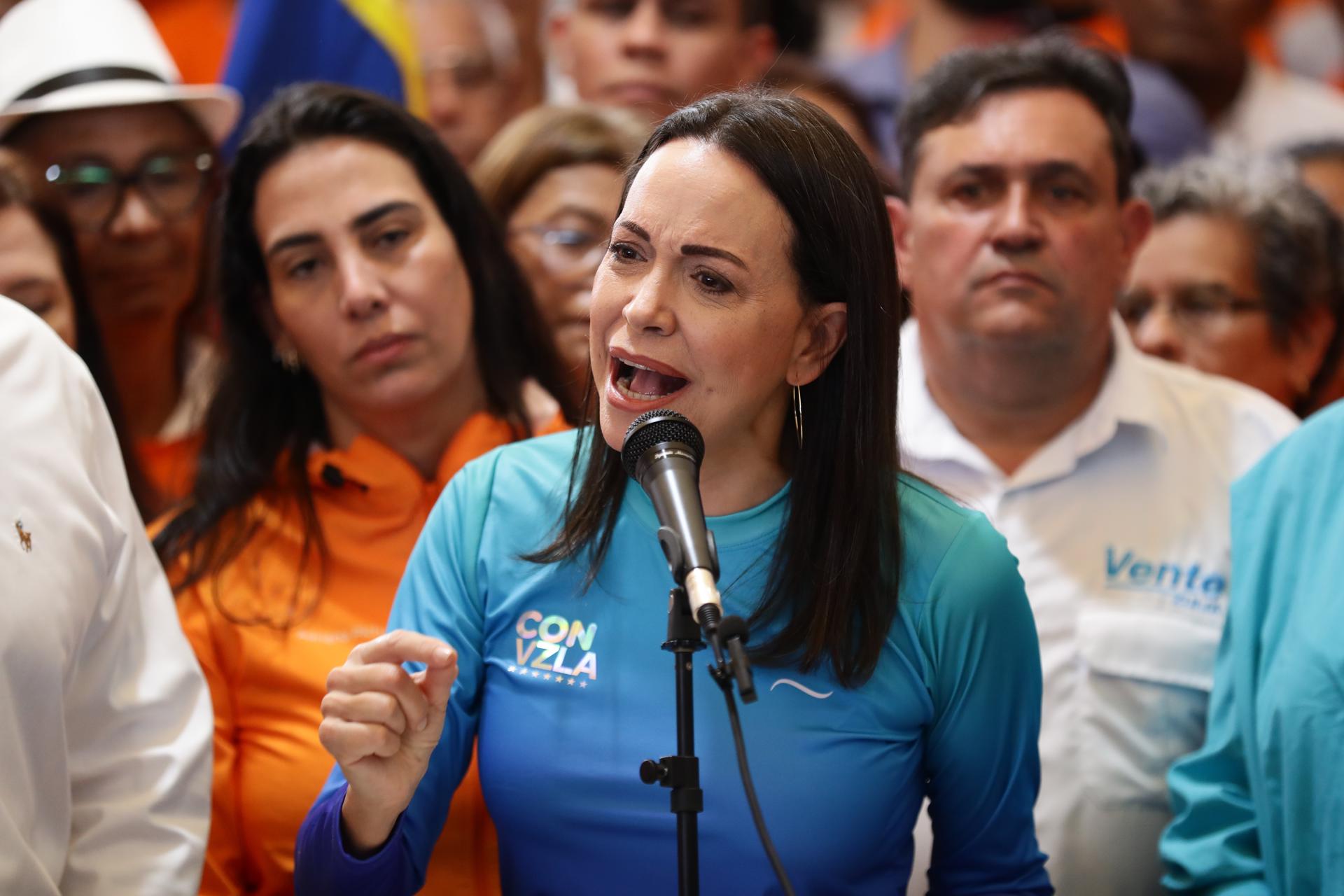 María Corina Machado, líder política venezolana. Foto: EFE, Rayner Peña