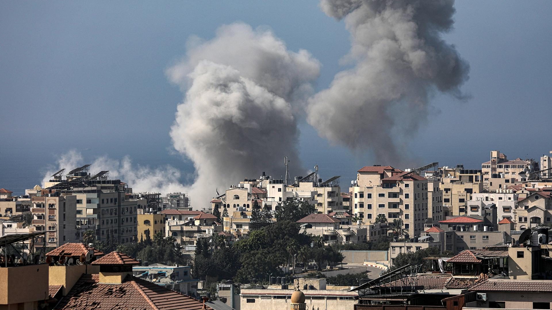 Bombardeos de Israel contra posiciones de Hamás en la Franja de Gaza. Foto: EFE.