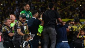 Celebración del Táchira tras ganar la Liga FutVe 2023. Foto: Miguel Vallenilla