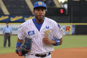 Endy Chávez durante su etapa con los Navegantes del Magallanes. Foto: LVBP/AVS