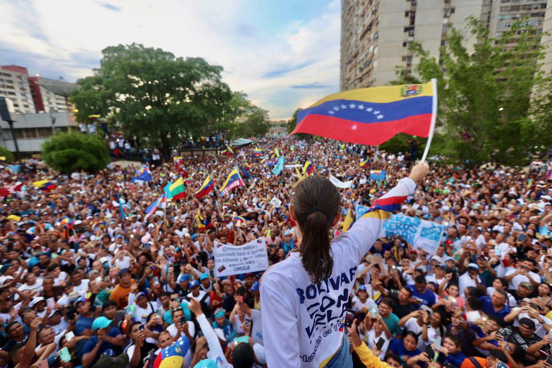 María Corina Machado en Ciudad Guayana. Foto: Vente Venezuela.
