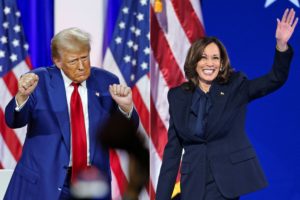 Donald Trump (izquierda), candidato republicano | Kamala Harris (derecha), candidata demócrata. Foto: AFP.
