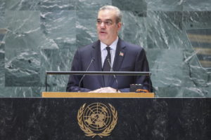 Luis Abinader, presidente de República Dominicana, en la Asamblea General de la ONU 2024. Foto: EFE.