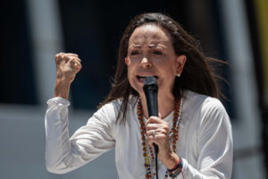 La líder opositora venezolana, María Corina Machado en Caracas (Venezuela). EFE/Archivo/ Ronald Peña.