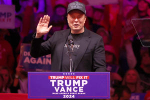 Elon Musk, multimillonario empresario, durante un acto de la campaña Trump-Vance. Foto: EFE.