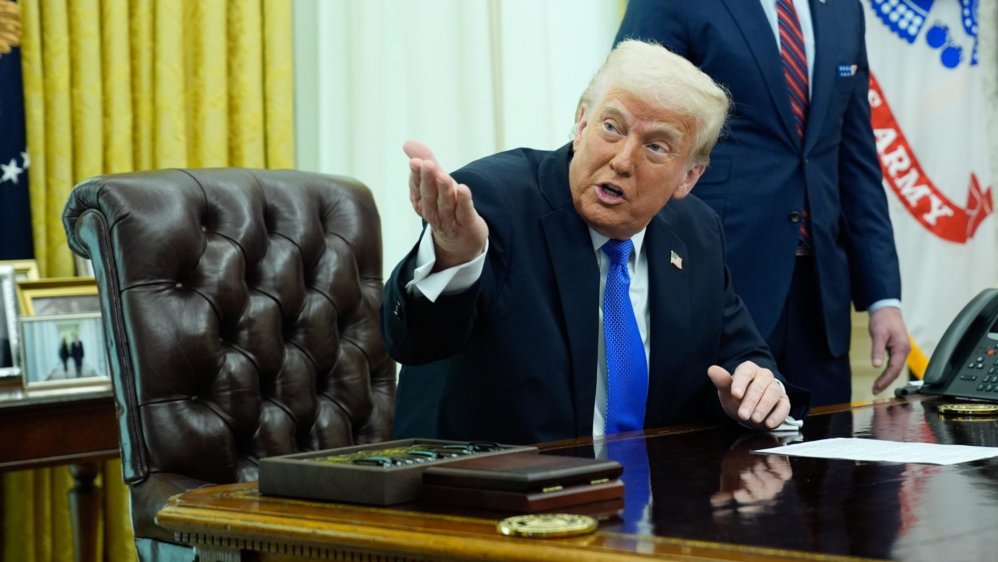 El presidente de Estados Unidos, Donald Trump, desde la Casa Blanca. Foto: EFE.