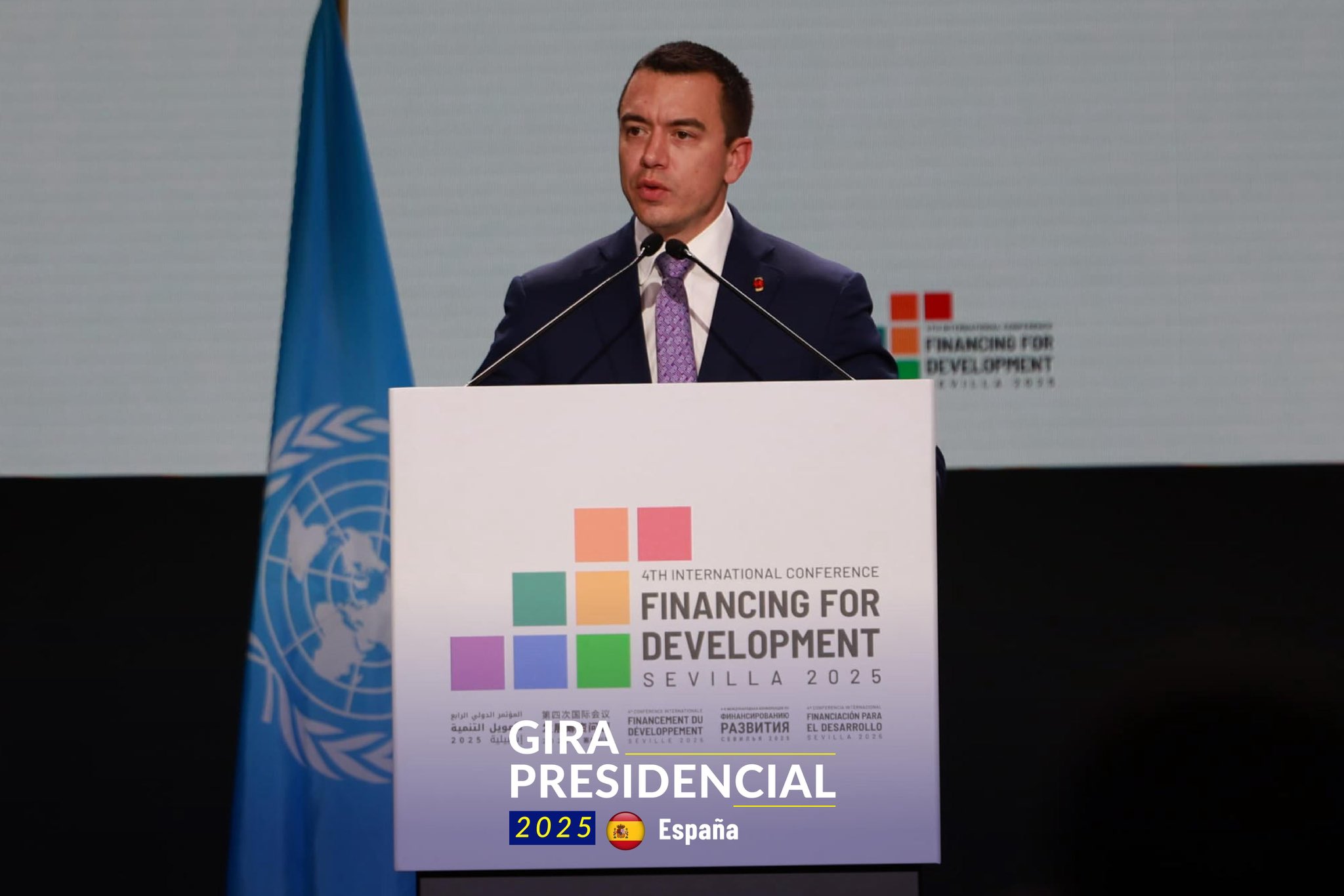 Daniel Noboa, presidente de Ecuador. Foto: Presidencia de Ecuador.